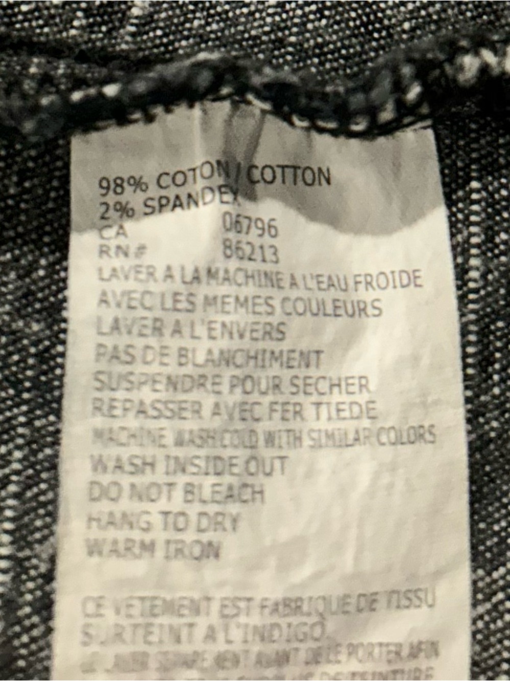 Dark Wash Denim Jacket with Stand Collar - Picture 3 of 3